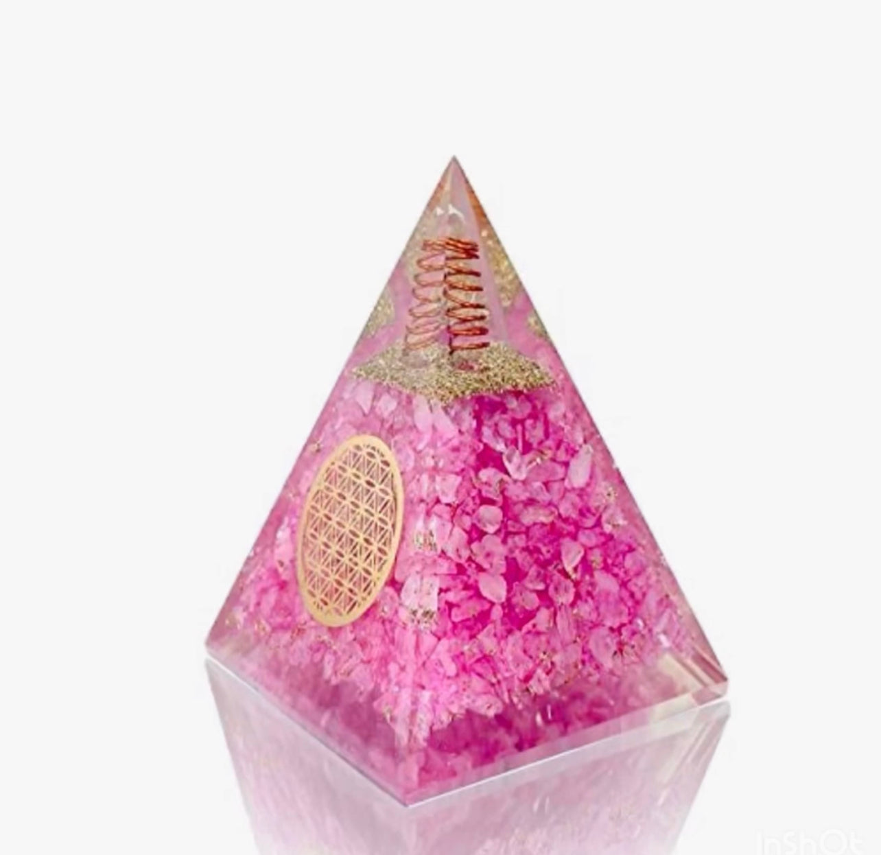 Orgonite Pyramid- Rose Quartz