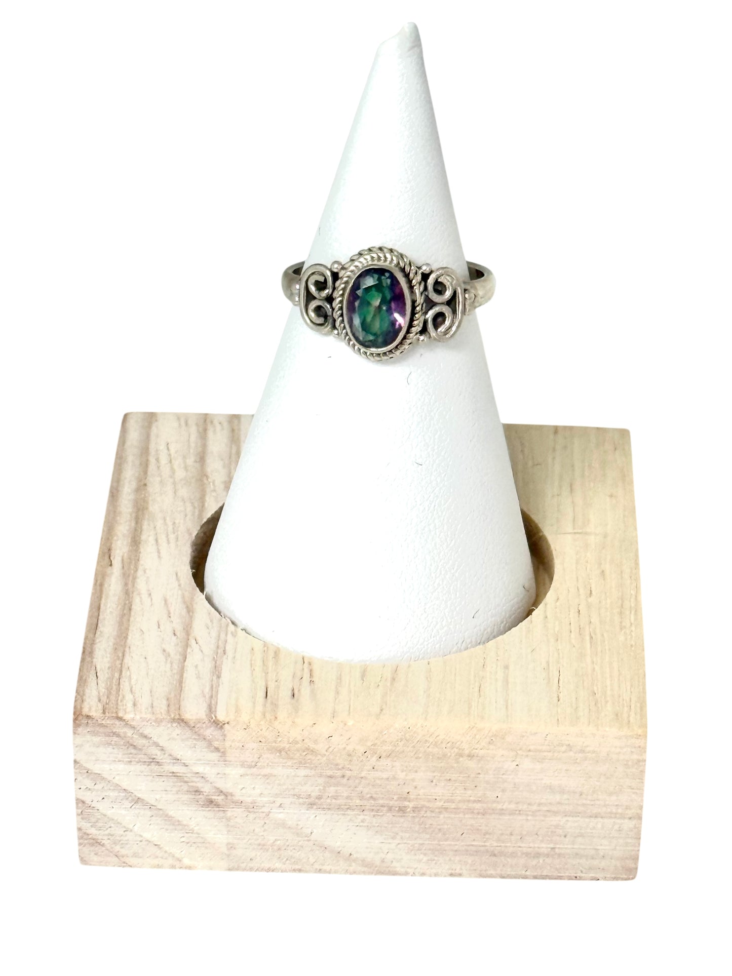 Silver Mystic Topaz Ring