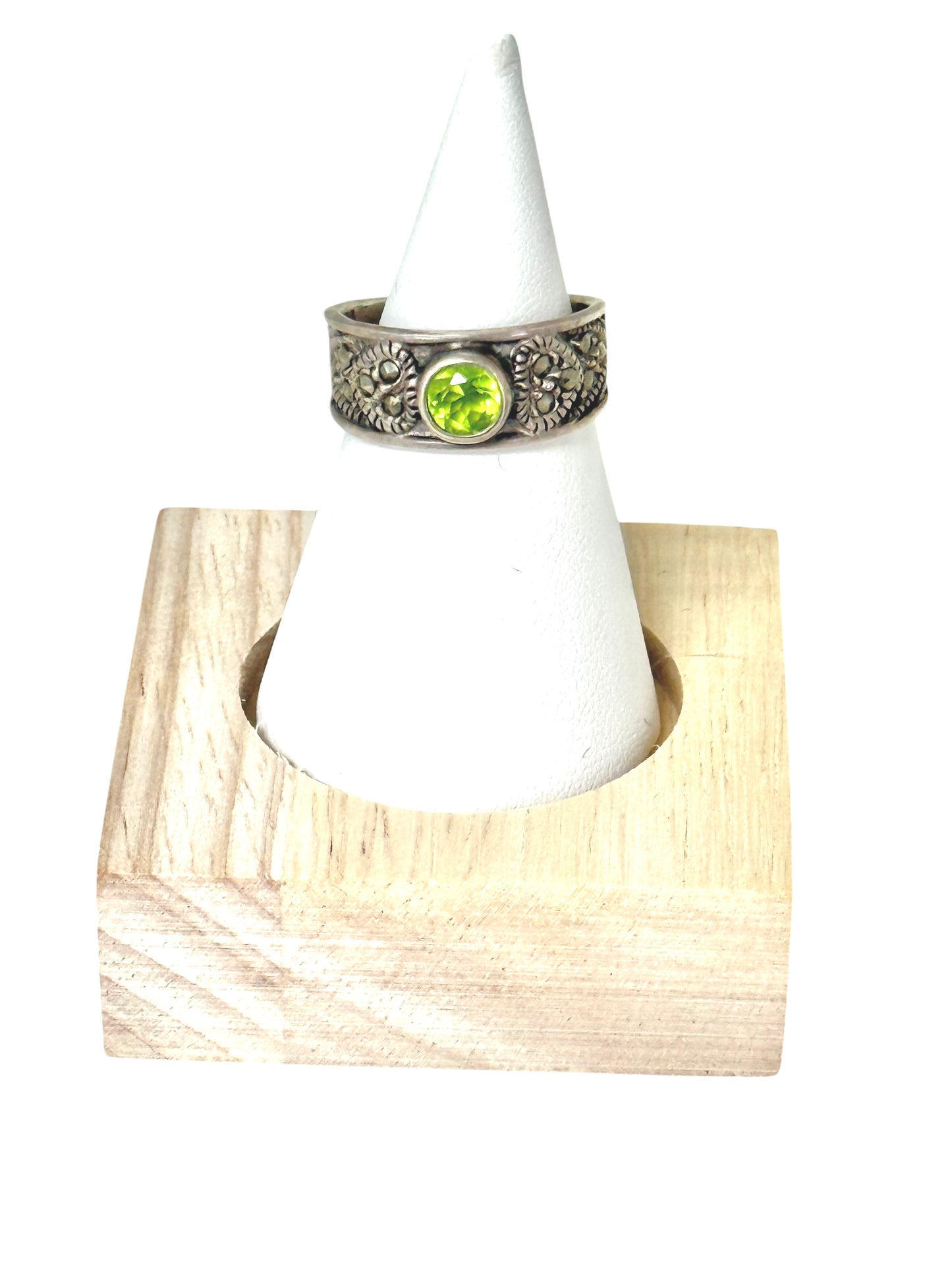 Silver Peridot Ring
