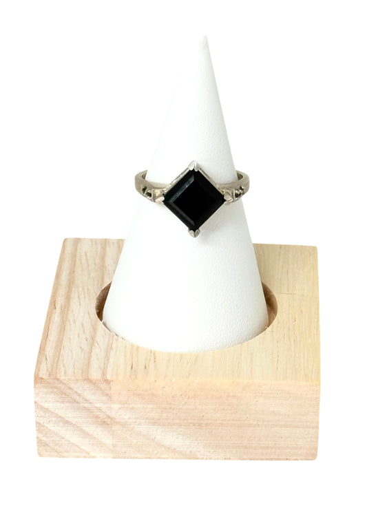 Black Onyx Silver Ring