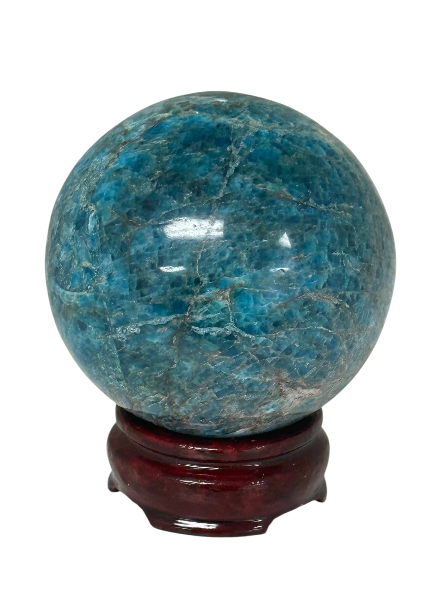 Blue Apatite Sphere