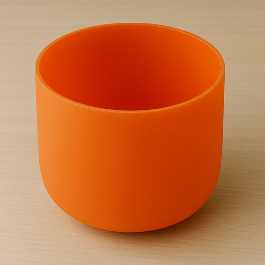 Crystal Quartz Singing Bowl – Sacral Chakra (Orange)