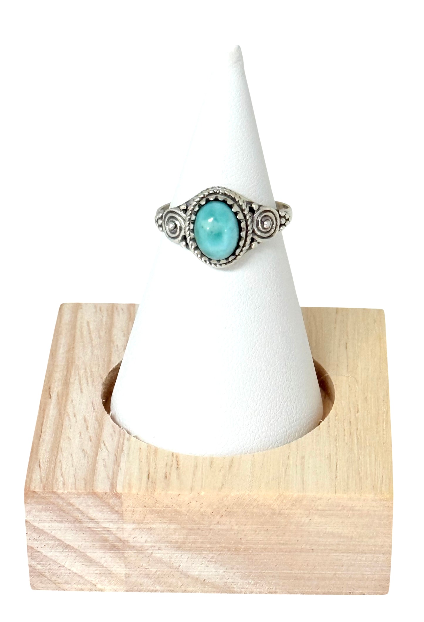 Silver Larimar Ring