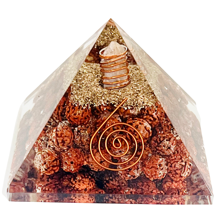 Orgonite Pyramid-Rudraksha