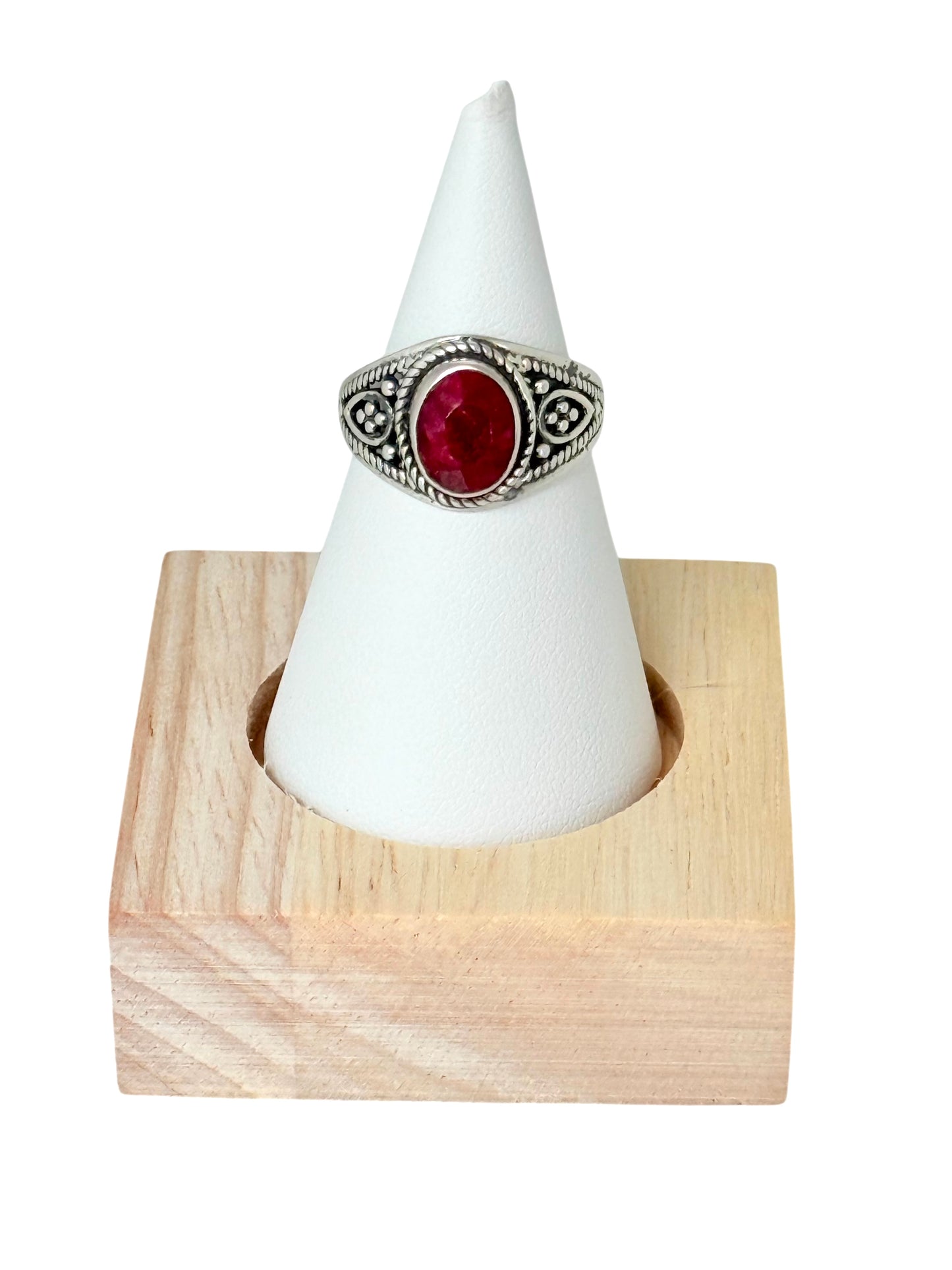 Ruby Silver Ring