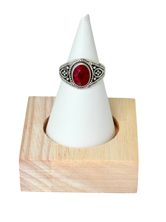 Ruby Silver Ring