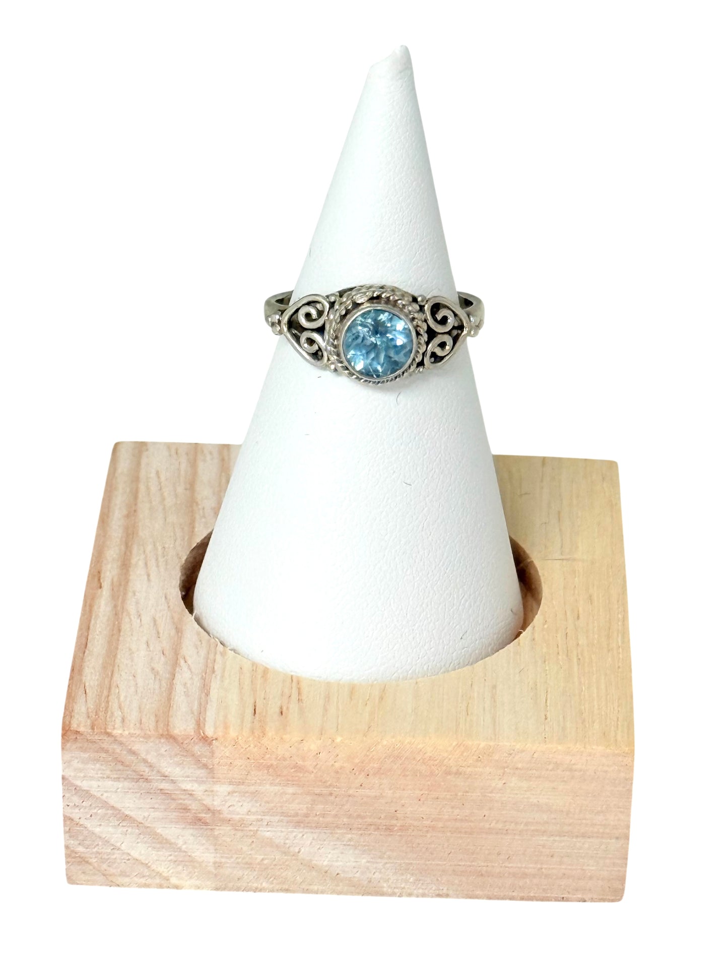Silver Blue Topaz Ring
