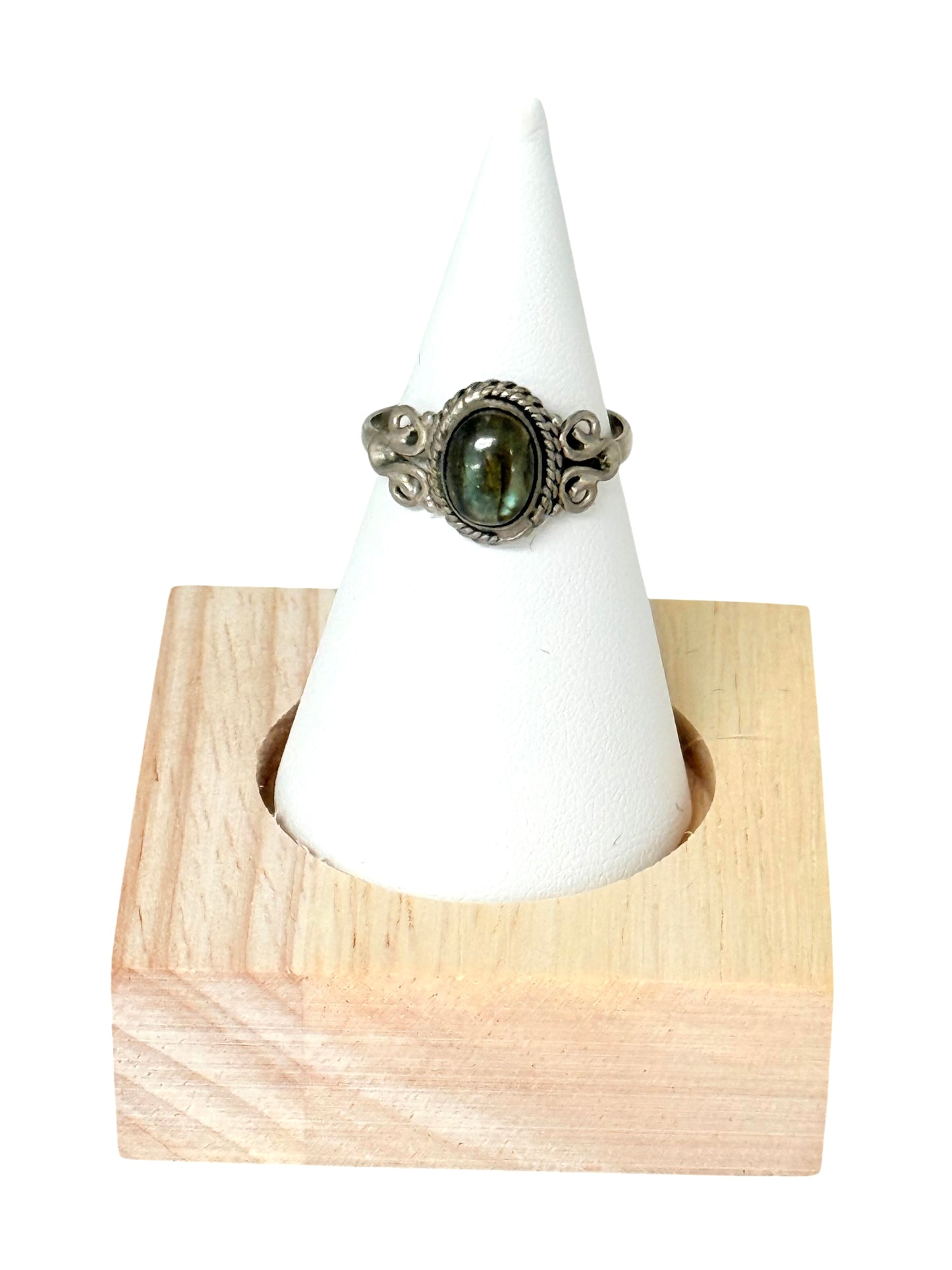 Silver Labradorite Ring